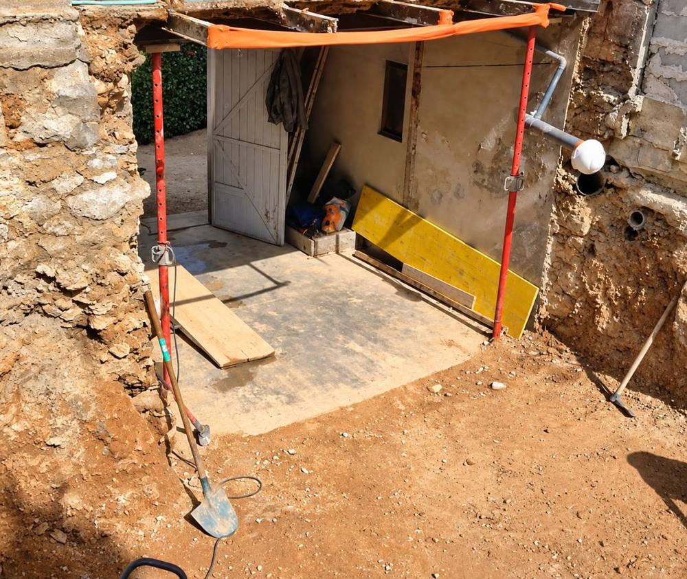 Curage intérieur d'un bâtiment avant rénovation